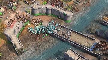 Age of Empires 4 - 4v4 BREAKING THE TWO FRONT SIEGE | Multiplayer Gameplay