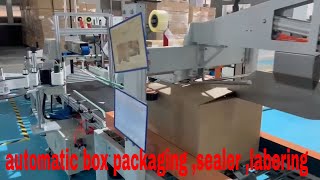 automatic box packaging// Carton packaging and labeling machine