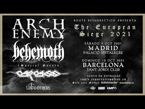 Arch Enemy y Behemoth - The European Siege 2021 en España (Trailer Arch Enemy)