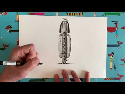 Draw With Rob Biddulph Learn How To Draw A Sausage Dog Youtube