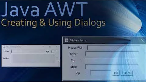 33 Java AWT Creating and Using AWT Dialogs from Frame Window