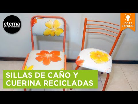 Reciclado · Sillas de caño y cuerina