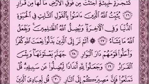 سورة إبراهيم من آية (25) إلى اية (33) الشيخ /سعد الغامدي