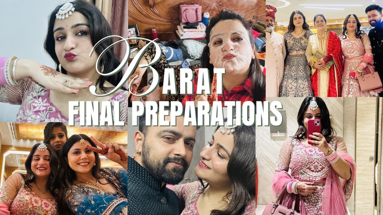 Barat Day Vlog🥳Jammu Wedding Makeup at Home🏡Real Shaadi Prep