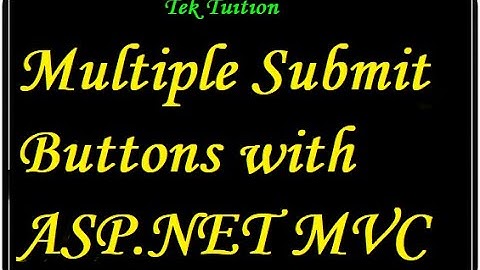 Multiple Submit Buttons with ASP.NET MVC