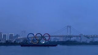 Gloomy afternoon in Odaiba | Tokyo Olympic rings l #shorts