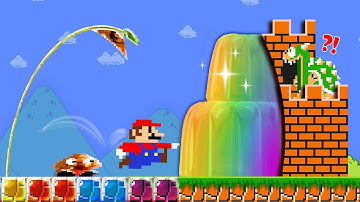 Super Mario Bros. But but Everything Mario Touches Turn to Jelly...? | POWER-UP MARIO