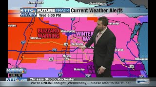 KTTC WX at 6 - Snow and wind continues overnight