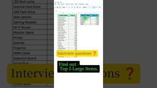 Interview common questions.#googlesheets #excel #shorts