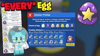 I Used ALL My Eggs On The Sticker Printer & Got... (Gifted Mythic Eggs + MORE) (Bee Swarm Simulator)