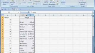 Using Excel to find the confidence interval of an average