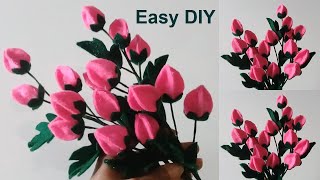 Cara Mudah dan Simpel Membuat Hiasan Bunga dari Flanel Cukup 5 Menit Saja