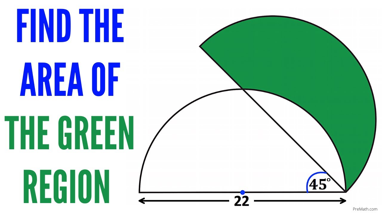Can you find the Area of the Green Shaded Region? | Double Semicircles ...