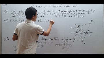 Toán lớp 7 - Giao điểm 2 phân giác ngoài và 1 phân giác trong - Tính chất phân giác