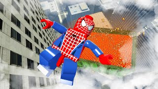 Lego Spider-Man Ragdoll Fall, Gmod Sandbox Test #357