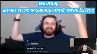 Efe Uygaç Memre Yıldız'ın Sarhoş  Olarak Yaptığı Yayını İzliyor