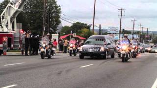 Funeral procession leads Szczerba past headquarters [Delaware Online News Video]