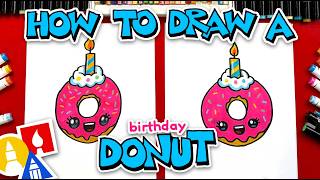 how draw dottie birthday donut