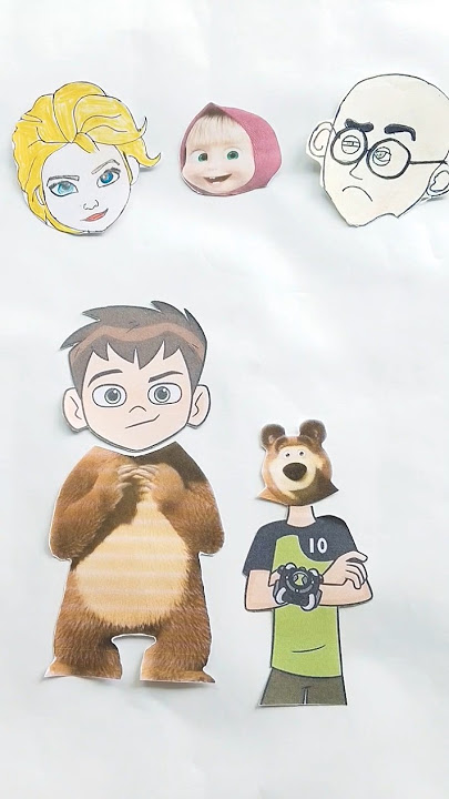 Masha and the bear Ben 10 ♥️ #masha #bear #brazil #motupatlu #drawing