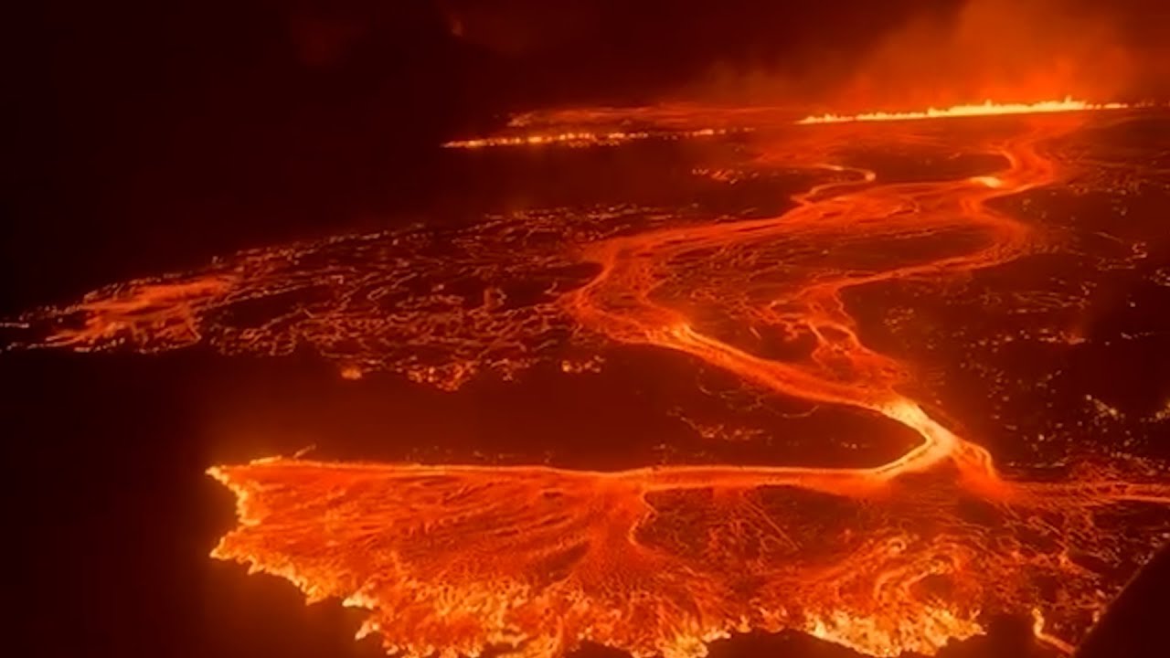 Eldgosið við Sundhnúkagígaröðina 22. ágúst 2024