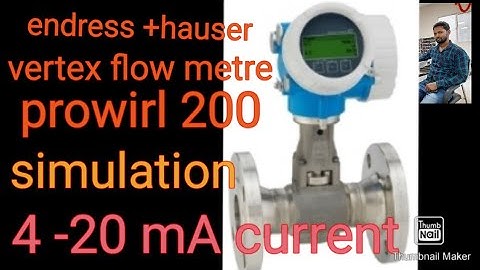 endress+hauser provirl 200 vertex flow meter simulation 4-20 mA