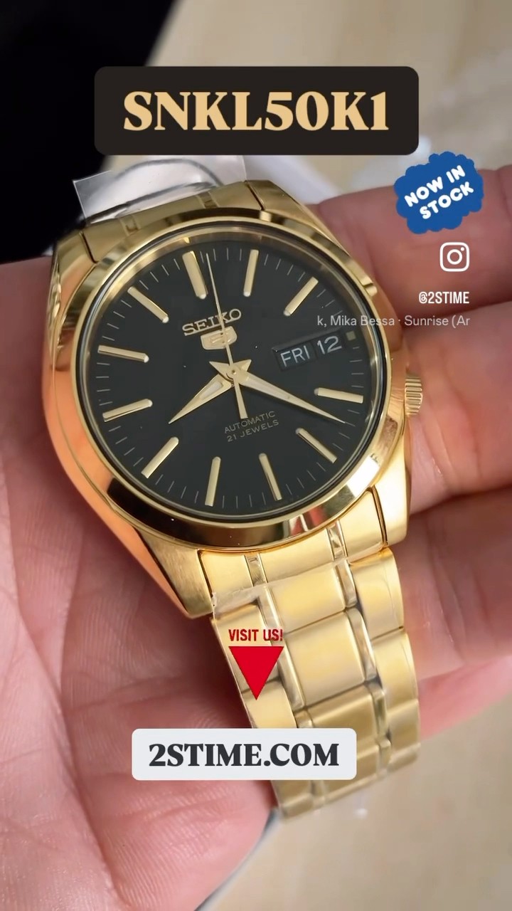 SEIKO 5 Series SNKL50K1 The Real Gold Tone Watch #seiko5
