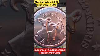 0,02€ EURO COIN Cyprus, 2022 #shorts #short #catalogue #collecting #numismatics #coinvalue #rankings