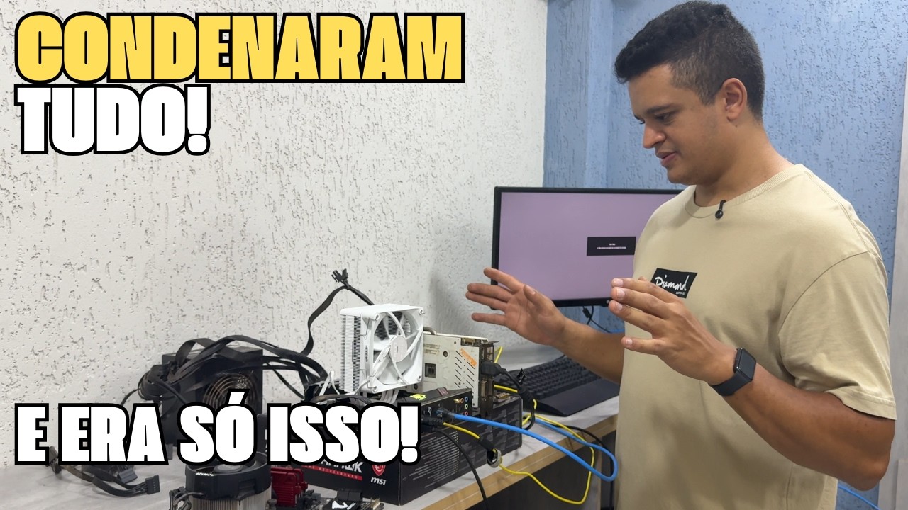 A loja disse: “queimou placa+mobo+CPU”… eu testei e a história mudou