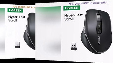 A must-have product! UGREEN Hyper-Fast Scroll Wireless Mouse Bluetooth 5.4 2.4G Ergonomic 5000DPI