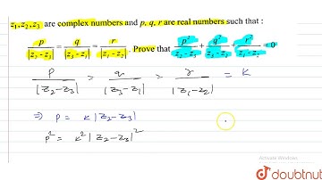 `z_1,z_2,z_3` are complex number and p,q,r are real numbers such that: `p/(|z_2-z_3|)= q/(|z_3-z...