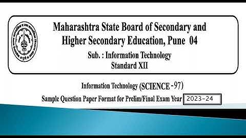 HSC IT online Exam Demo | class 12 | Information technology online exam Demo | Paper Pattern 12 IT