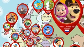 Cartoons From Different Countries | Data Around The World