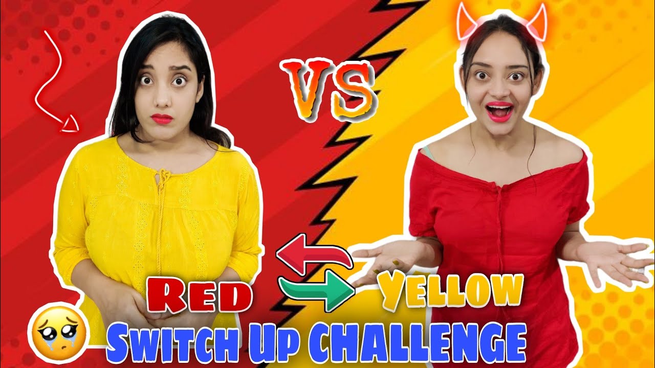 RED vs YELLOW Switch Up CHALLENGE Mishra Twins YouTube