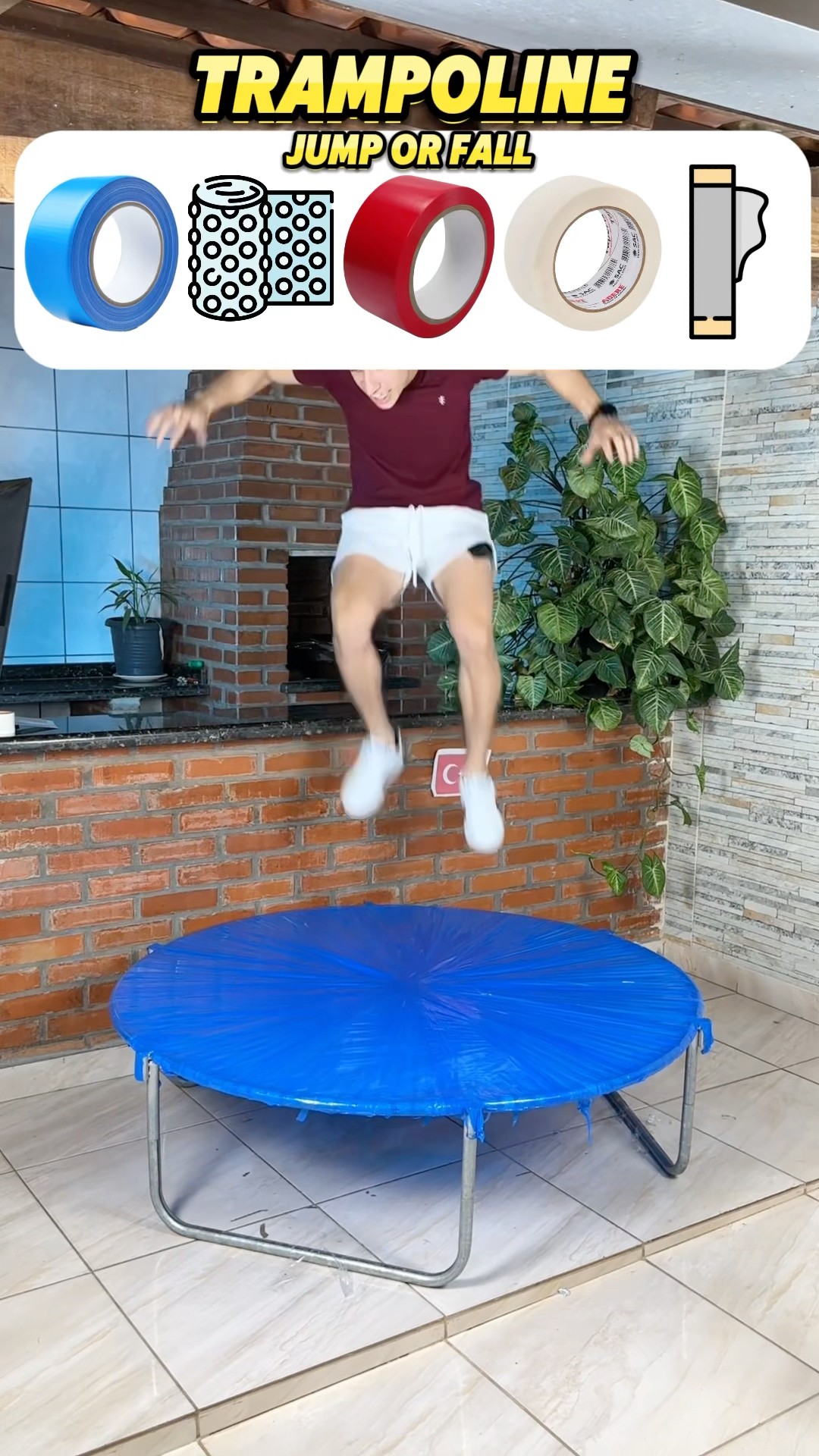 Qual o trampolim mais radical?!? #shorts #challenge