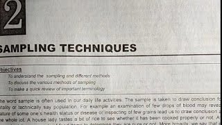 Biostatistics sampling techniques