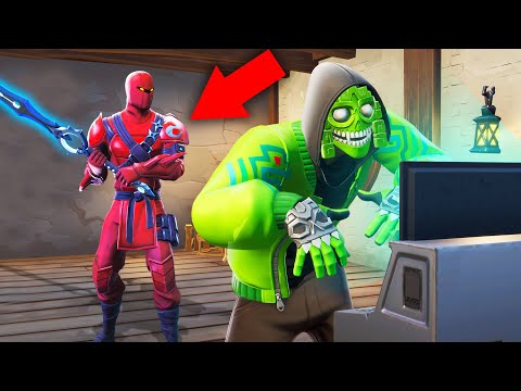 the-hunter-caught-me-hacking!-(fortnite-dead-by-daylight)