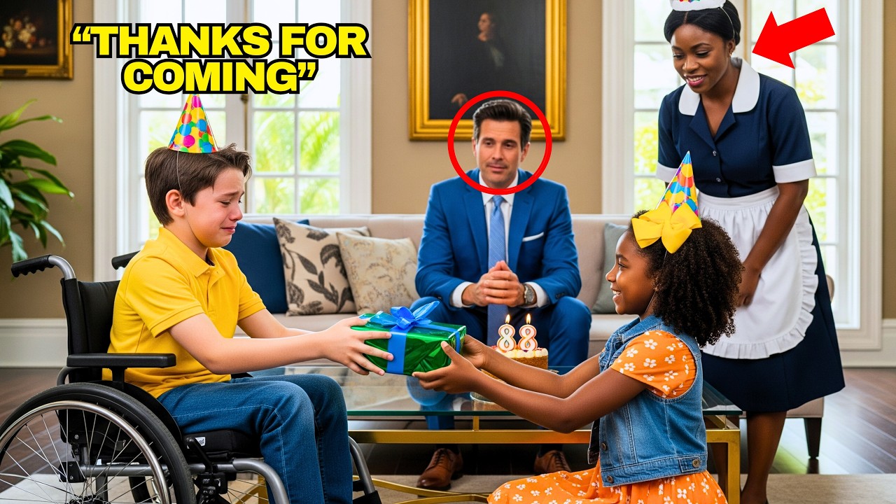 Billionaire’s Paralyzed Son Sat Alone on His Birthday —Until a Maid’s Daughter Walked In With a Gift