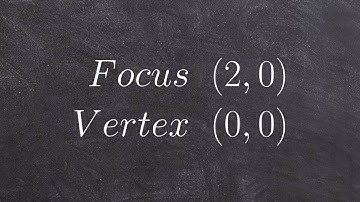 Given the focus and vertex write the equation of a parabola