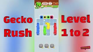 Gecko Rush Level 1 and Level 2 Walkthrough 🦎⚡ | Fast Arcade Gameplay | Mini Boss