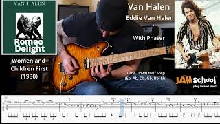 Van Halen Women and Chilrden First guitar solo with TAB