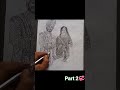 Bride Sketch With Charcoal &amp; Wedding Look dulha Dulhan #shorts #viral #bridal #dulha Dulhan #youtube