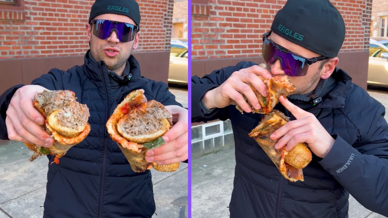 Eating the Infamous "Philly Taco" from Angelos Pizza South Philadelphia