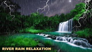 River Rain ASMR for Deep Slumber 🌧️ Nature's Peaceful Rainy Escape | Nature River Rain for Insomnia