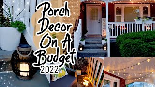 DIY Budget Porch Decor Outdoor Patio Decorate With Me | Small Front Porch Decor Ideas | Adaline Zook