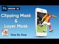 Clipping Mask - Layer Mask in Photoshop Exercise No. 35 | YN Tutor | photoshop tutorial for beginner
