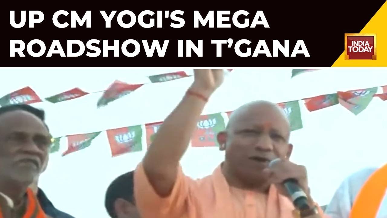 Telangana Elections 2023: UP CM Yogi Adityanath Holds A Roadshow In ...