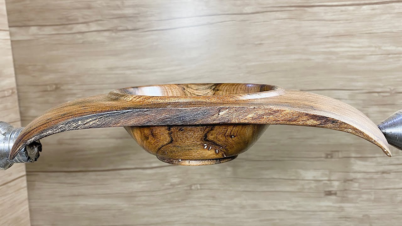 Extreme Woodturning: Turning a Simple Wood Block into an Impossible Winged Bowl