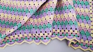 The Most Searched Baby Blanket Spike Pattern of 2023 - How to Crochet Blanket for Beginners