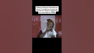Thumbnail of Chevy Chase introduces Ozzy & Sabbath at Live Aid in 1985 #ozzyosbourne #chevychase #blacksabbath #