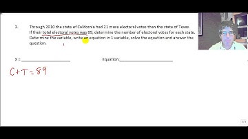 Strategy to Solve Word Problems in 1 variable